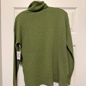 nordstrom cashmere sweater turtleneck green OLIVE EPSOM size small